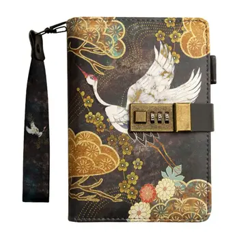 

2020 New A6 Password Notebook with Combination Lock 80 Sheets Diary Journal Notepad Gift
