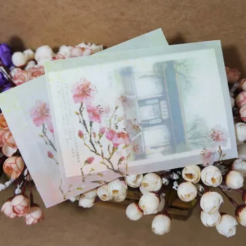 

Translucent Thickened hazy sulphate paper envelope peach branches 10pcs/lot.