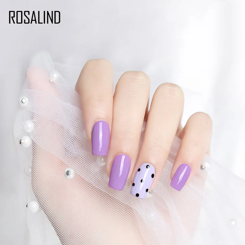 ROSALIND набор гель-лака для ногтей Полупостоянный набор гелей для ногтей Soak Off дизайн ногтей 15 мл для маникюрного набора