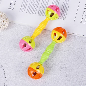 

Baby Toys Rattles Bells Shaking Dumbells Early Development Toys 0-12 Months Baby Musical Hand Shaking Rattle Toy 5.5*1.57 Inches