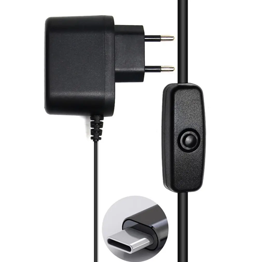 Для Raspberry Pi 4 адаптер питания вкл/выкл USB-C 5 в 3.0A США ЕС вилка USB-C тип-c источник питания