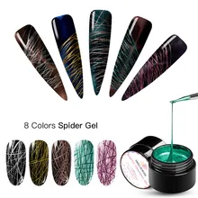 Гель для ногтей с рисунком паука, креативный гель для рисования ногтей, лак для ногтей, упругая краска, УФ-гель, впитывающий паучий гель
