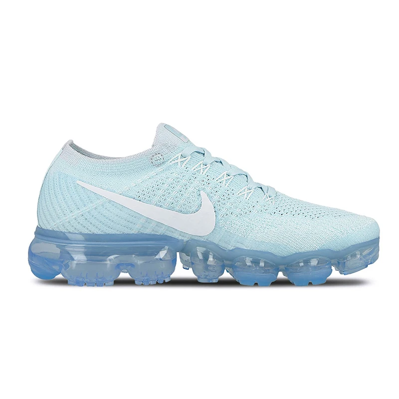 Аутентичные кроссовки для женщин от Nike Air VaporMax Flyknit, модный светильник, кроссовки для бега, низкий задник, на шнуровке, ударопрочный, 849557-202