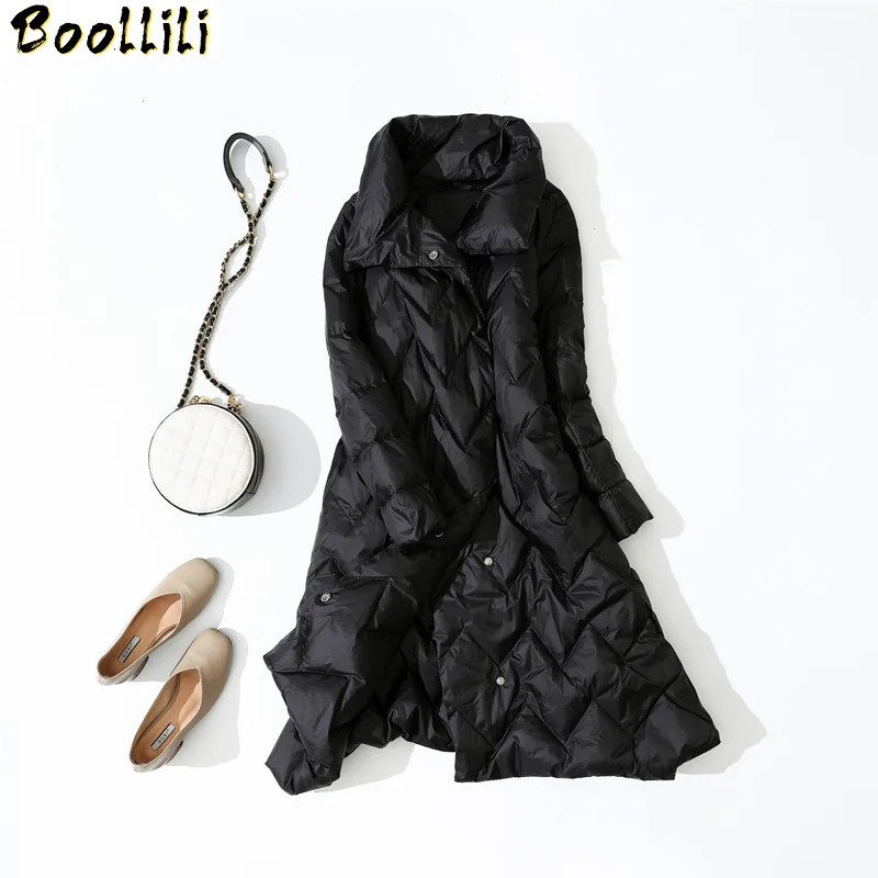 

Boollili White Duck Down Jacket Women Ultra Light Down Jacket Autumn Winter Coat Women Puffer Jacket Warm Parka Casaco