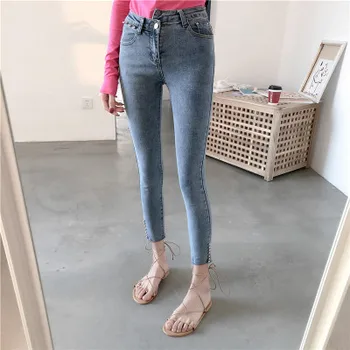 

2020 Spring Summer skinny jeans Denim Pencil Pants Top Stretch Women High Waist