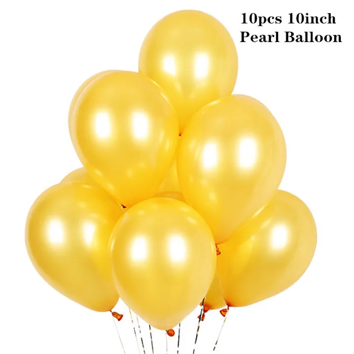 Подставка для воздушных шаров 18 день рождения украшения Дети Globos воздушный шар "Конфетти" ребенок душ Мальчик Свадьба мяч свадебные вечерние принадлежности - Цвет: 10pcs-Q14-GoldBallon