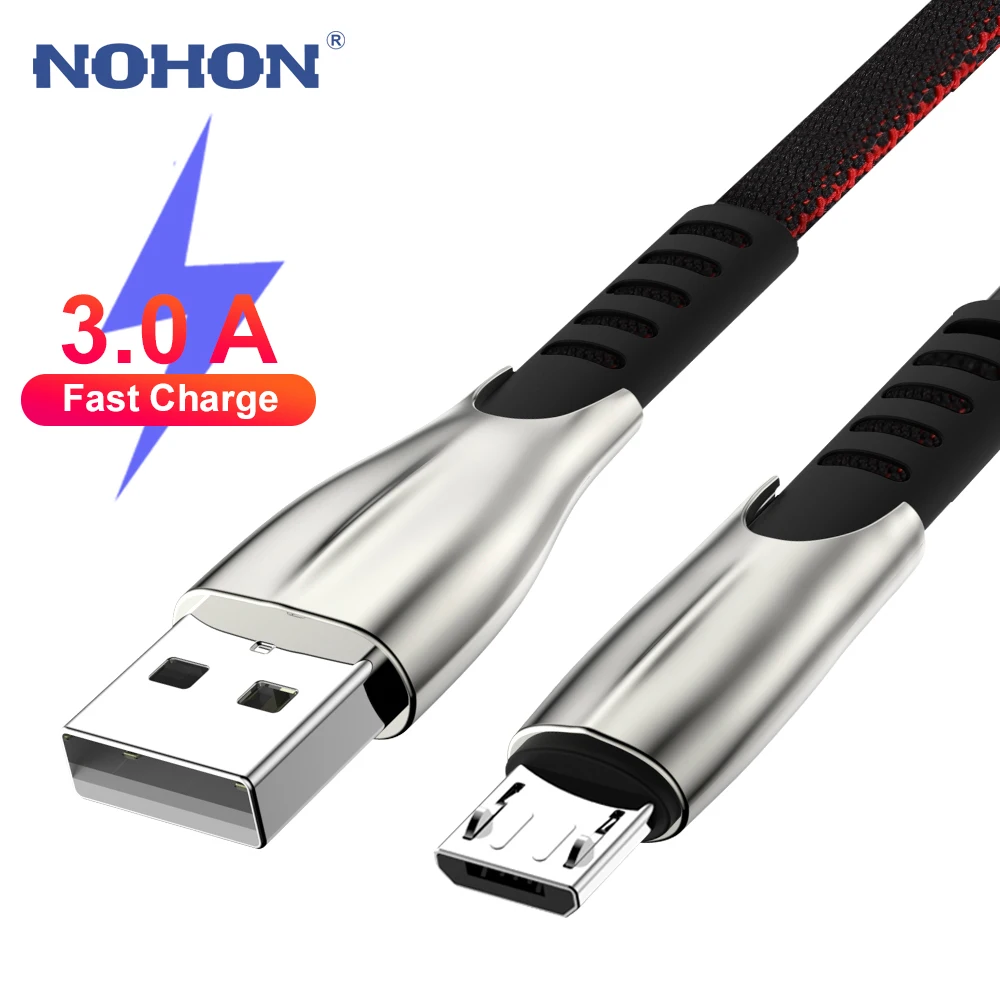 

Micro USB Cable 3A Fast Charging Charger For Samsung S7 S6 J7 Xiaomi Redmi Note 5 Huawei LG Android Phone Data Origin Long Wire
