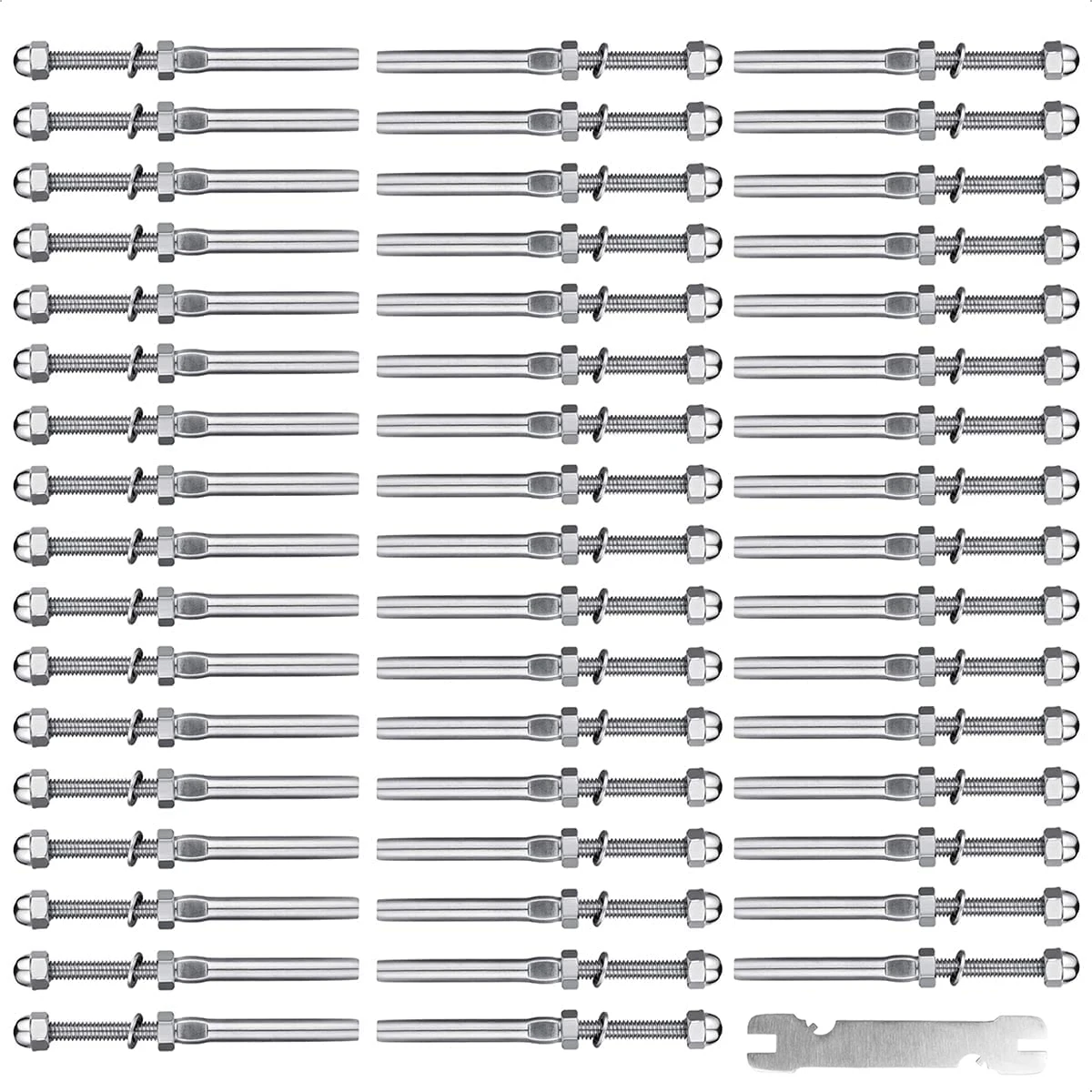 SGYM 10/20/50pcs Cable Railing Swage Threaded Stud Tension End Fitting Terminal for 3/16