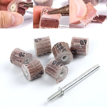 

7PCS Polishing Grinding Wheels 10mm 80 600 Grit Polisher Grinder Wheels Parts Grinder Rotary Accessories