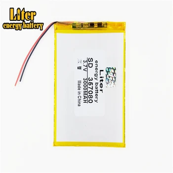 

3.7 V 3000mah The 6-inch flat-panel battery polymer battery has a built-in charging battery of 357080