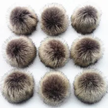 10 шт./лот Crinkle устойчивые искусственный мех помпон для вязанные шапки-бобы шляпа и сумка брелок для ключей Одежда Аксессуары подарок