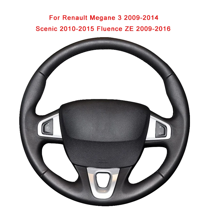 Customized Original Car Steering Wheel Cover For Renault Megane 3 Scenic Fluence ZE Leather Braid Auto Wrap | Автомобили и