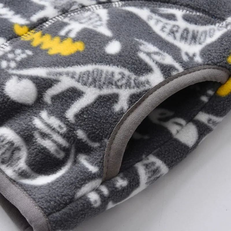 New Spring Autumn Winter Child Kid Clothes Baby Boys Dinosaur Jackets Outwear Polar Fleece Soft Warm