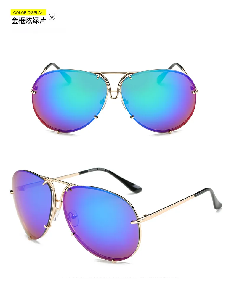 green lens Негабаритные солнцезащитные очки козырек для мужчин и женщин, One Peice Sunny шапка с защитой лица от ветра, солнцезащитные очки с плоским верхом, капюшон, очки с коробкой - Цвет линз: green lens