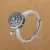 Buddhist Tibetan Prayer Wheel Ring Good Luck Chakras Ring Lotus Floral Ring Open Adjustable Rotating Rings Gifts Mzea I792894020