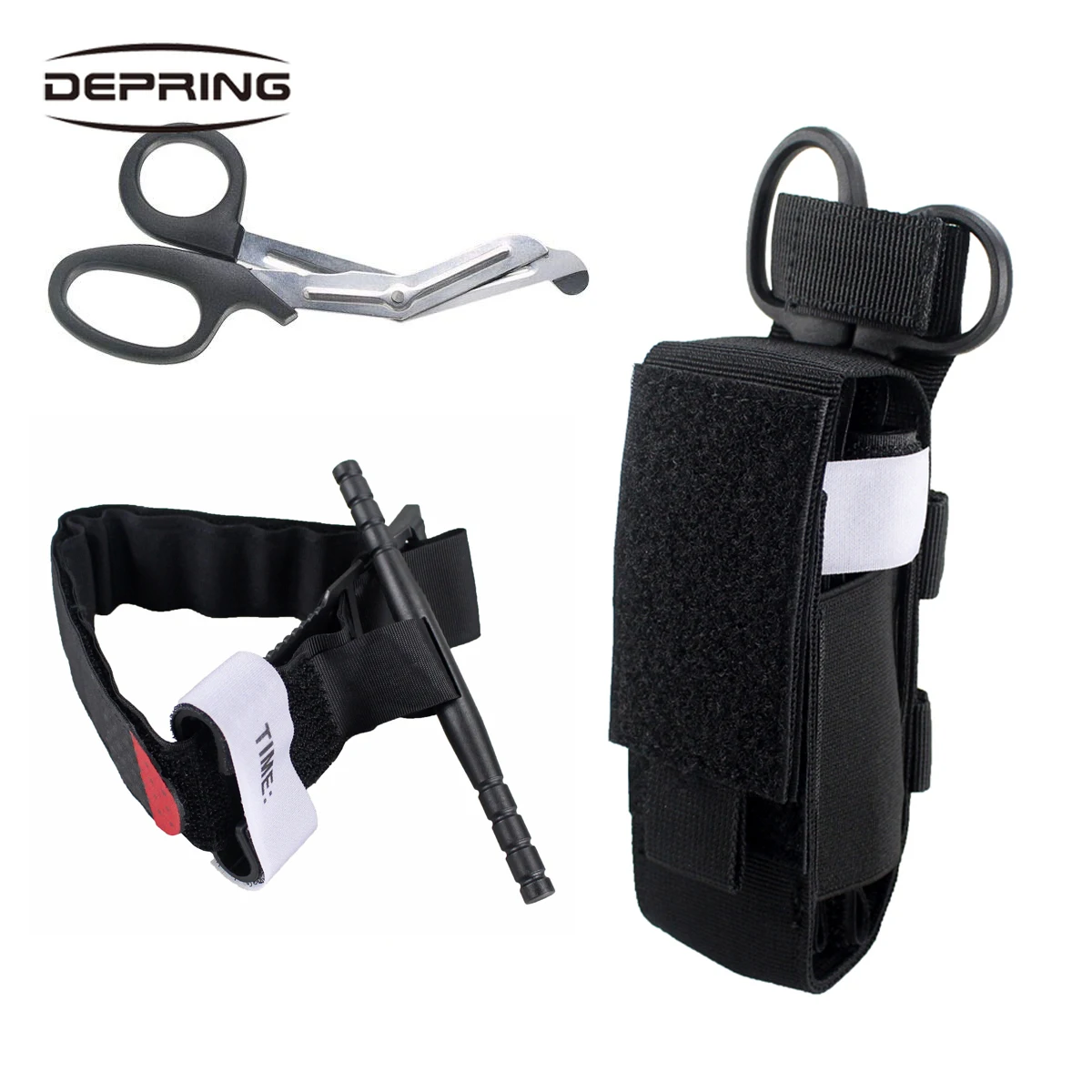

Tactical Molle Pouch One Hand Tourniquet Trauma Shear First Aid Kit for Car Vehicle Outdoor Hunting Camping Accessories