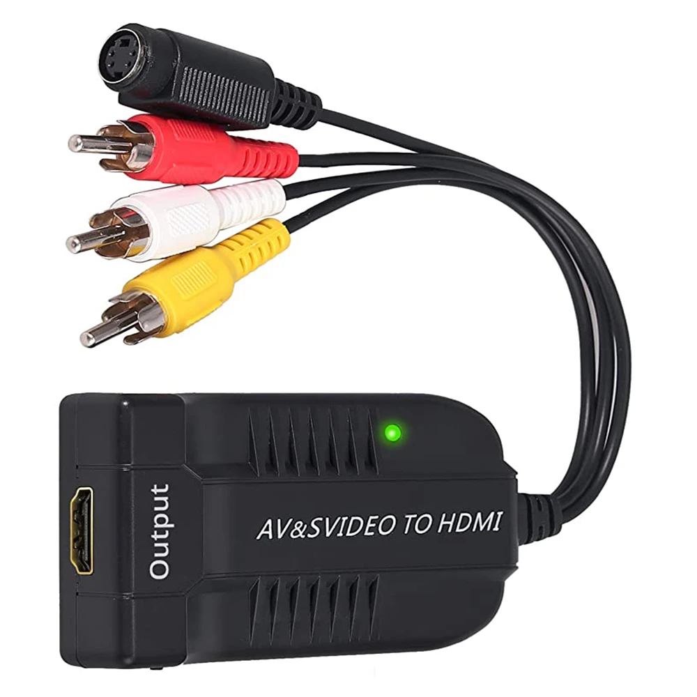 Rca Av S Video To Hdmi 1080p Audio Converter Adapter With Micro Usb Cable For Hdtv Dvd Aliexpress