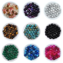 Натуральный драгоценный камень тигровый глаз аметисты круглый лазурит свободные нити камень бусины для DIY ожерелье браслет ювелирных изделий выбор Размер 4-12 мм