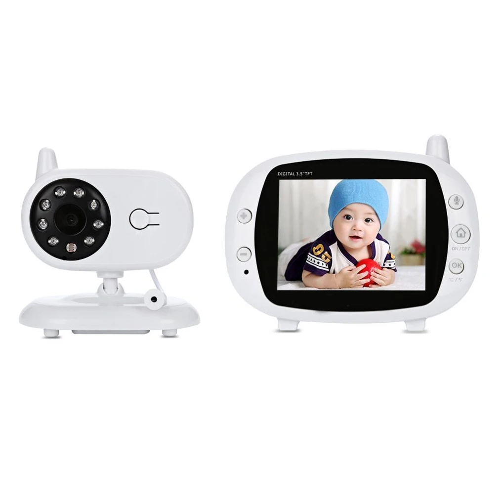 

Wireless Video Baby Security Camera 3.5 inch LCD Digital Baby Nursing Night Vision Temperature Display 2-way Talk Baby Camera