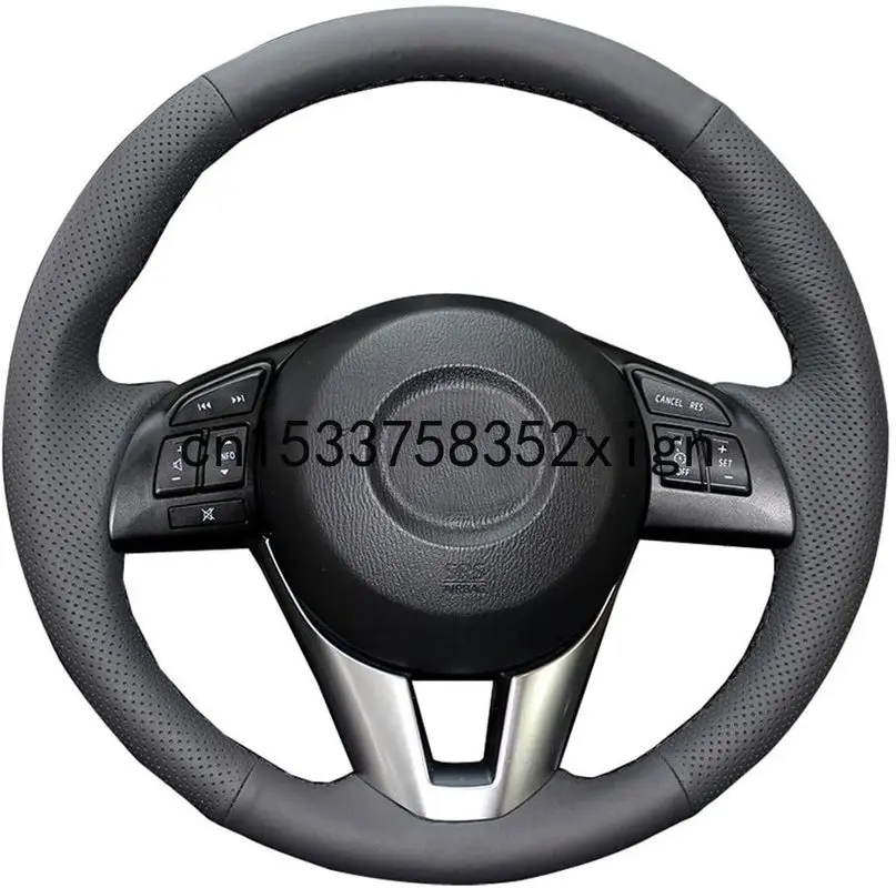 

DIY Custom Genuine Leather Steering Wheel Cover For Mazda6 /3 /2014-2016 /CX-3 /CX-5 2013-2017 Interior Accessories