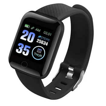 

116 PLUS Color Screen Smart Watch Heart Rate Blood Pressure Waterproof Fitness Tracking Watch SGA998