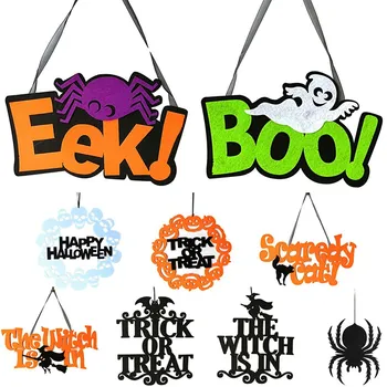 

Halloween Party Holiday DIY Decorations Applique Felt Patches Halloween Collections Door Wall Hanging Ornament