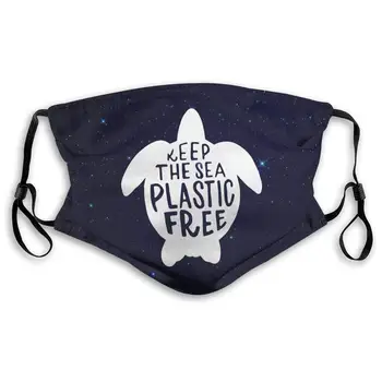 

Keep The Sea Plastic Free Turtle Anti Dust Half Face Mouth Mask with PM2.5 Filters 5 Layers of Protection for Unisex Black