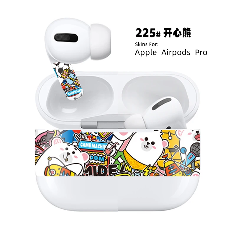 225- Бумажная Пылезащитная наклейка для Apple AirPods Pro Чехол Пылезащитная наклейка защита кожи для Air Pods 3 Аксессуары - Цвет: 225-