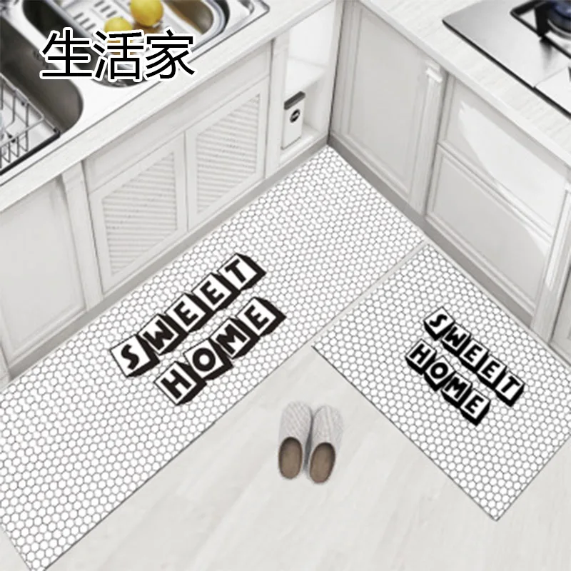 Quality Kitchen Carpets PVC Leather Floor Mats Tatami Waterproof Oil proof Kitchen Rugs Large Floor Carpets Doormats Bedroom - Цвет: 9