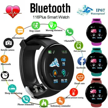 

Men Women Waterproof Sport Smart Watch Blood Pressure Heart Rate Monitor for iOS Android 2020 Brand New Couple Watches
