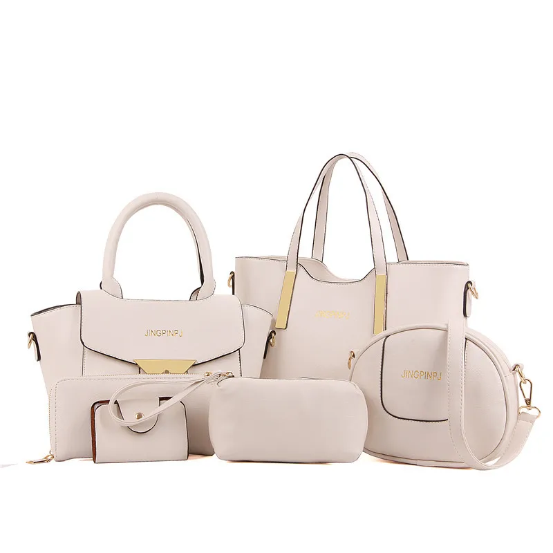 

Autumn And Winter New Style WOMEN'S Bag Fashion Six Pieces Set Different Size Bags Simple Shoulder Bag/ Hand Bag Large Bag