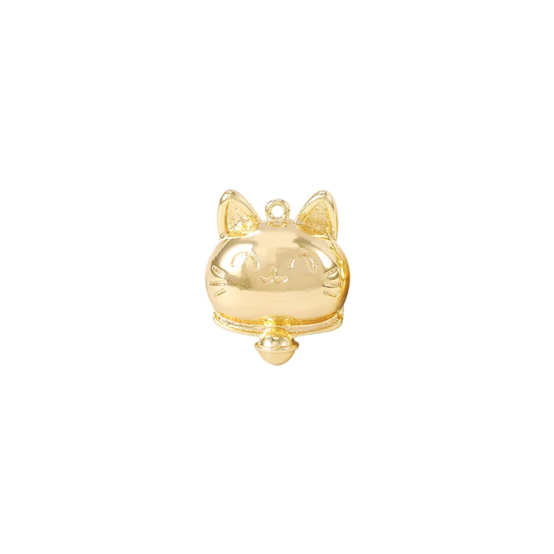 

Factory Wholesale Plating Gold Color Brass Cat Charms Pendants Necklace And Bracelet Earring Diy Jewelry Accessories
