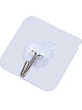 

2 pcs Strong Transparent Wall Hooks Kitchen Wall Storage Holder Bathroom Accessories Hanger Multi-function Hook