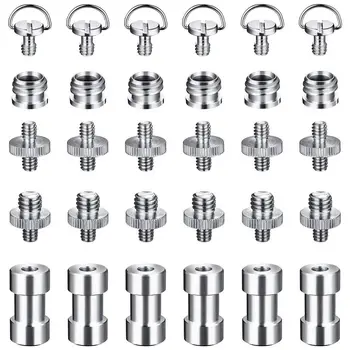 

Camera Screw, Tripod Screw Adapter Converter Ring Screw for Camera/Monopod/Ballhead/Light Stand/Shoulder Rig (30 Pieces, 5 Sizes