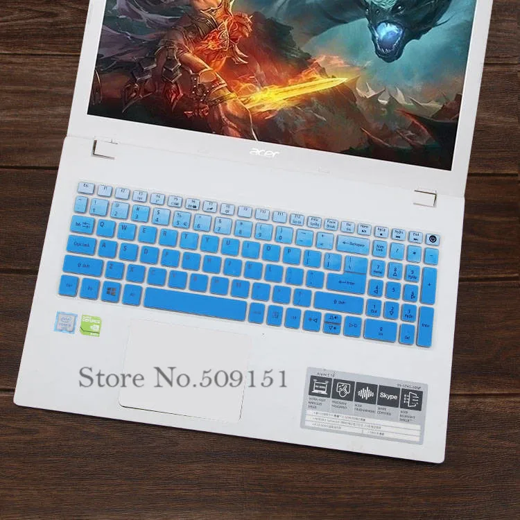 15,6 дюймов силиконовый чехол протектор для acer Aspire V15 T5000 V5-591G N15Q1 VN7-792G E5-532G V3-575 F5 573G F5-572G - Цвет: Gradualblue