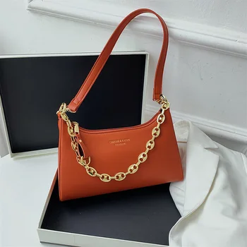 

bags for women 2020 Pure color simple PU leather chain luxury women's bag bolsos para mujer fashion Women Shoulder Messenger bag