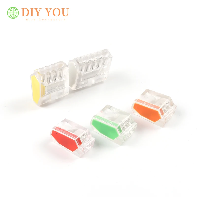 

30/50/100PC Mini Fast Push-IN Terminal Block universal Compact Wire Connector For Junction Box Conductor AWG PCT-252/253/254/255