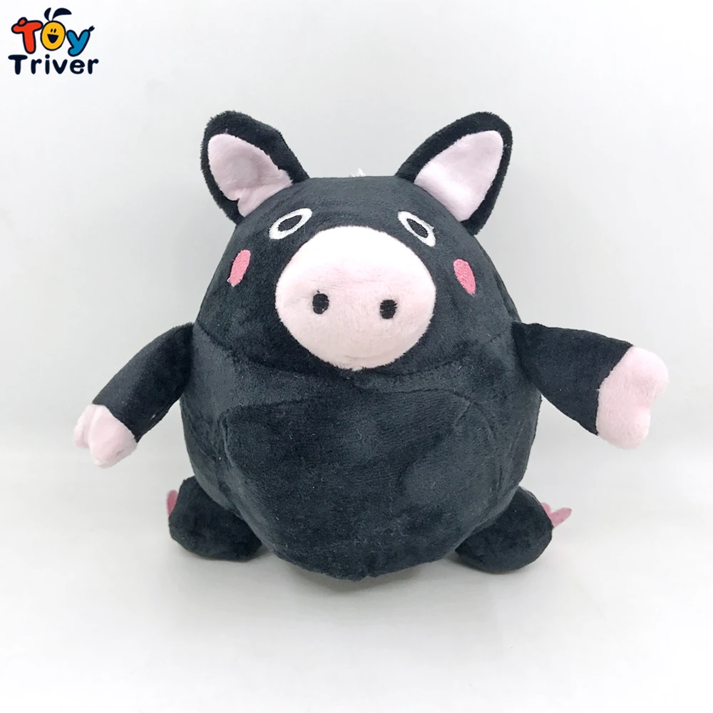 black pig stuffed animal