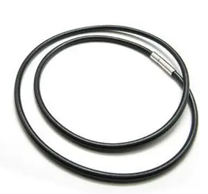 

Men Necklace Choker Braided Black Gold Rubber Pu Leather Braided Bracelets Necklace Cord Adjustable For DIY Pendants Chain Rope
