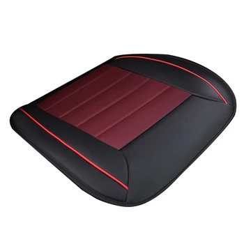 

Universal PU Leather Front Car Seat Cushion (Black + Red)