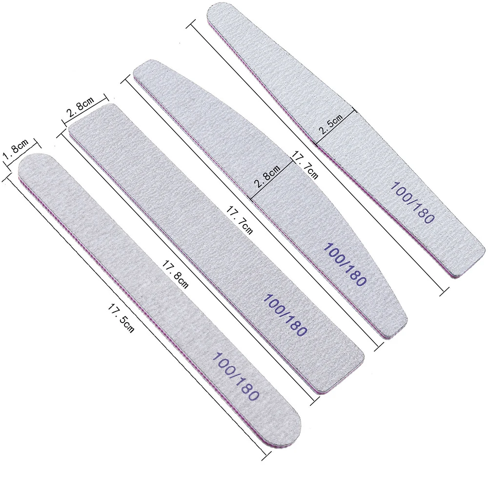 Monja 100 180 Grit Nail File Polishing Sanding Shaping Buffer Block Nail Polish Removal Nail File 2