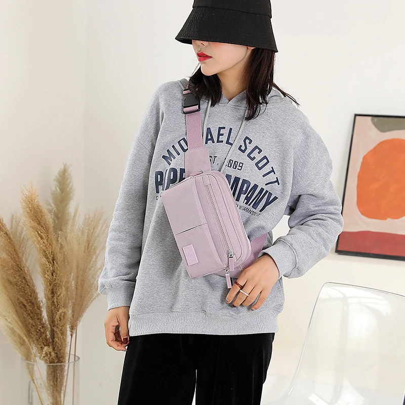 Women Waist Bag Female Wallet Purse Casual Phone Purse Belt Pouch Nylon Travel Motorcycle Fanny Pack Banana Bag Bolsa Cintura 6