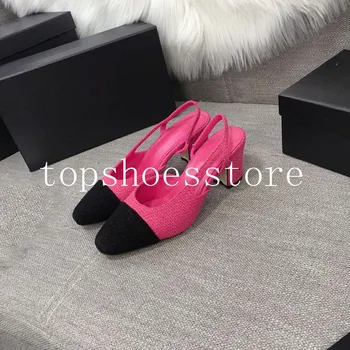 

women slingback Women Shoes fashion ladies classical Brand Heels Pumps Design Luxury Designer Shoes woman
