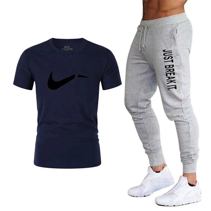 Бренд 2 комплекта мужской спортивной одежды одежда для фитнеса одежда для бега спортивные брюки спортивные тренировочные колготки - Цвет: Photo Color