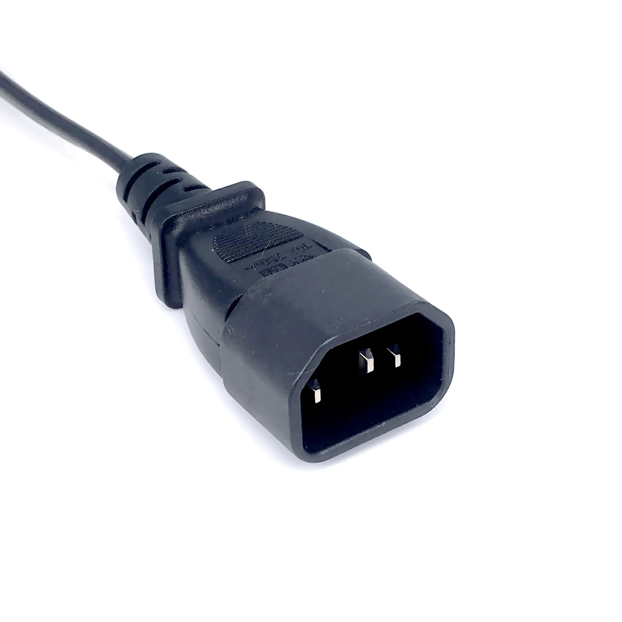 IEC 320 C14 Male Plug to European 2Pin Female Power Cable For UPS PDU,EU Power Adapter Cord,30CM