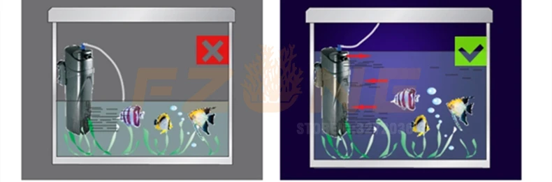 Аквариумный УФ стерилизатор Циркуляционный фильтр-насос уф стерилизация удаление водорослей фильтр аэрации циркуляция воды 4 в 1 насос