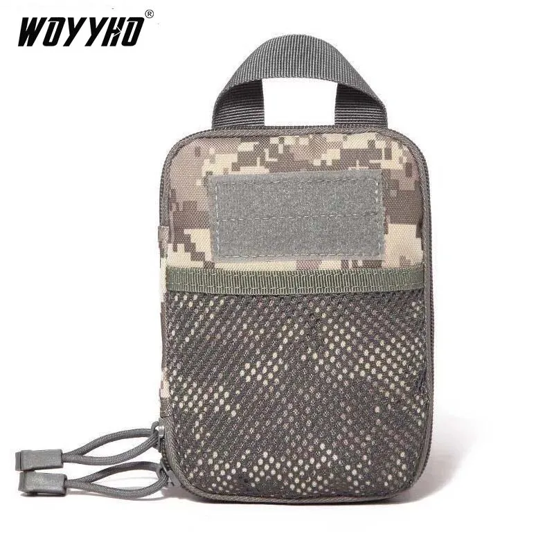 

WOYYHO Nylon Tactical Bag Outdoor Molle Military Waist Fanny Pack Phone Key Mini Tools Waterproof Airsoft Sport Hunting Pouch