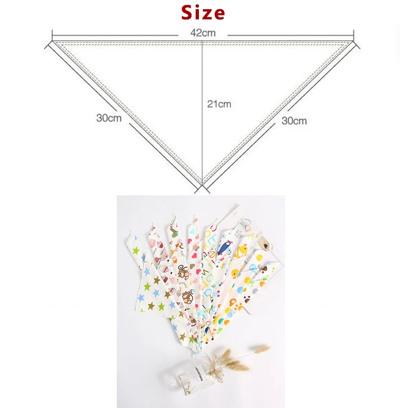 10pcs/lot Baby bibs High quality triangle cotton Baby Burp Cloths Cartoon Character Animal Print baby bandana bibs dribble bibs