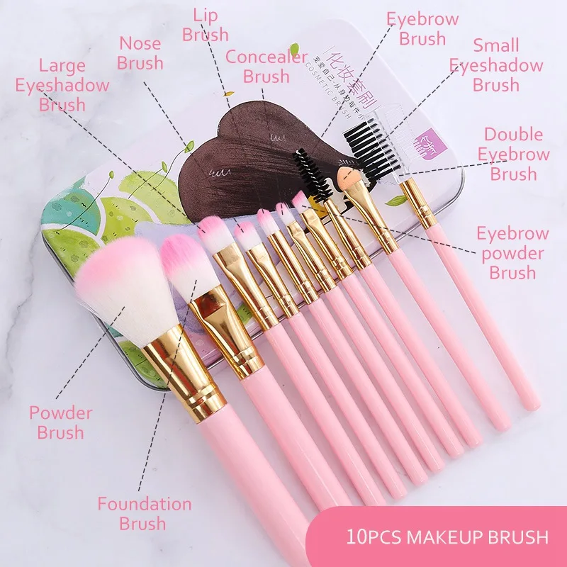 Набор кистей для макияжа глаз Pro Rose Gold Eye растушевывание теней кисти для макияжа мягкие синтетические волосы
