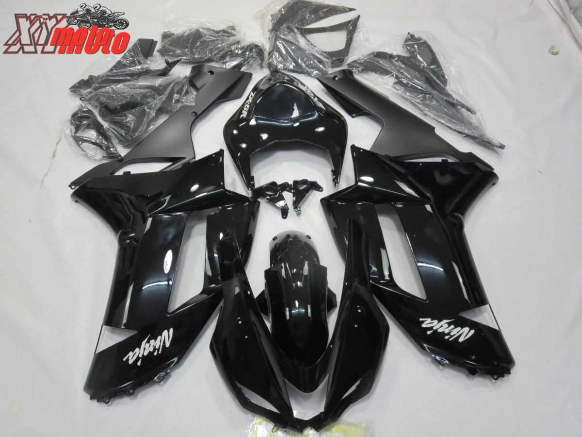 

Motorcycle ABS Fairing Kit For Kawasaki ZX6R 636 2007-2008 Injection Full Fairings ZX-6R 07-08 Gloss Black Bodyworks